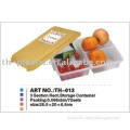 pp food container,pp storage box,3section Rect Food Container